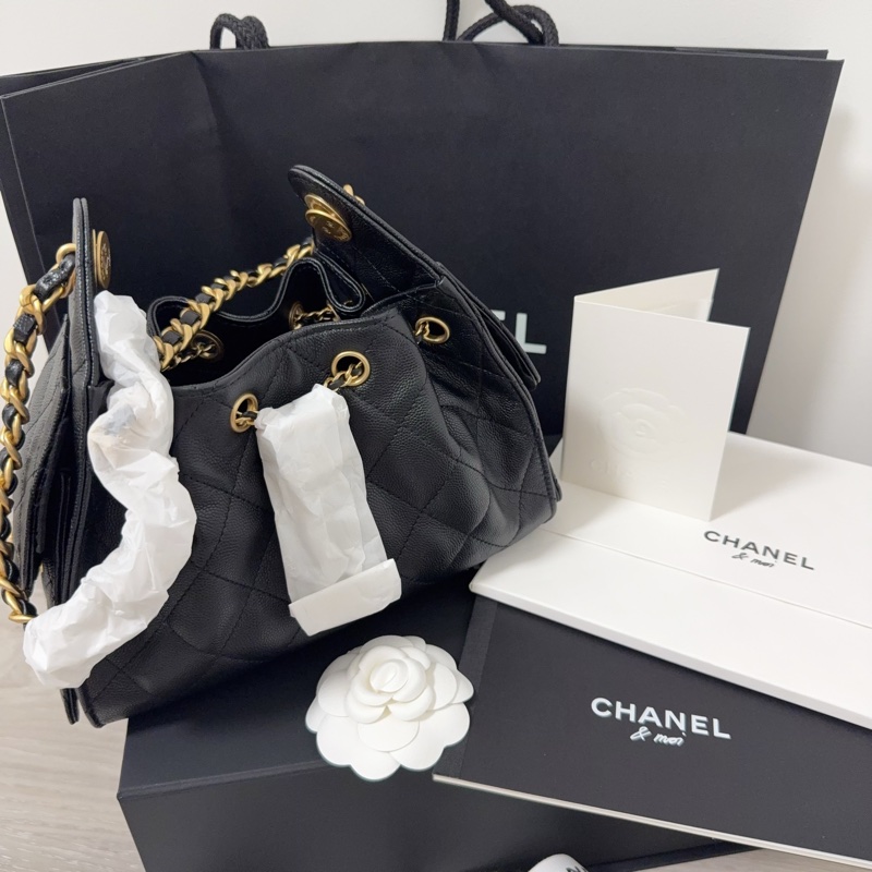 Chanel 25 bag mini 荔枝皮 黑金 全新現貨在台 全配有購證-1