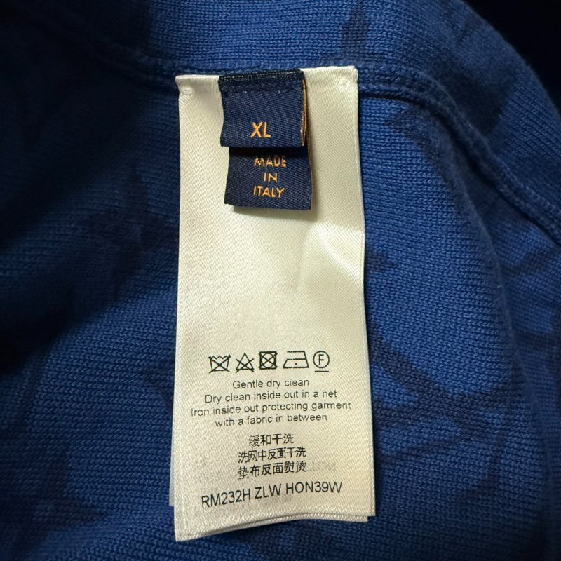 LV  × 草間彌生 滿版 Monogram Yayoi Kusama 聯名 針織 開襟外套 Knit Cardigan 藍色 毛衣外套-6