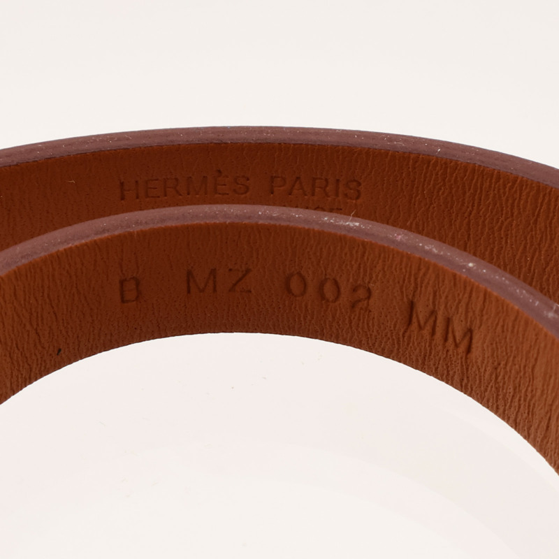 HERMES Swift皮革Kelly Double Tour金扣手鐲Gold-6
