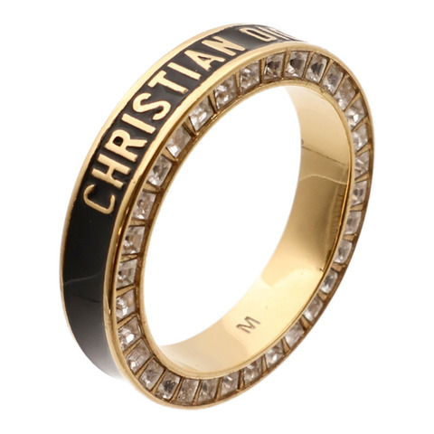 Dior 金屬/琺瑯Night Code Ring戒指US#6