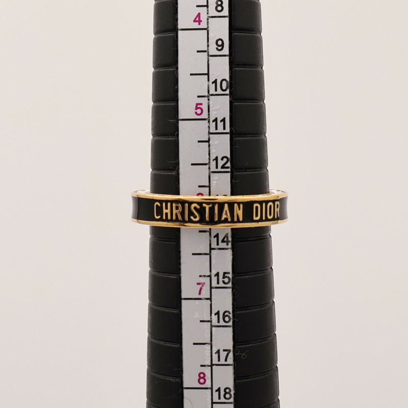 Dior 金屬/琺瑯Night Code Ring戒指US#6-7