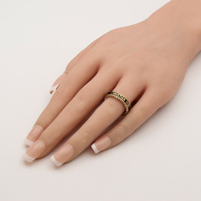 Dior 金屬/琺瑯Night Code Ring戒指US#6-9