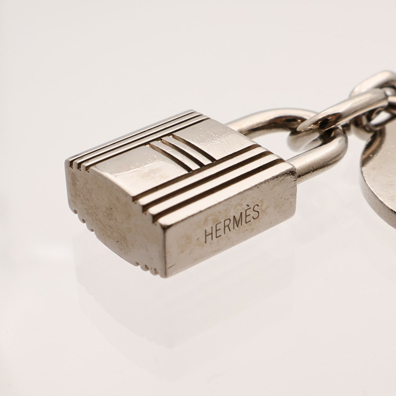 HERMES 金屬Bag Charm銀扣掛飾-4