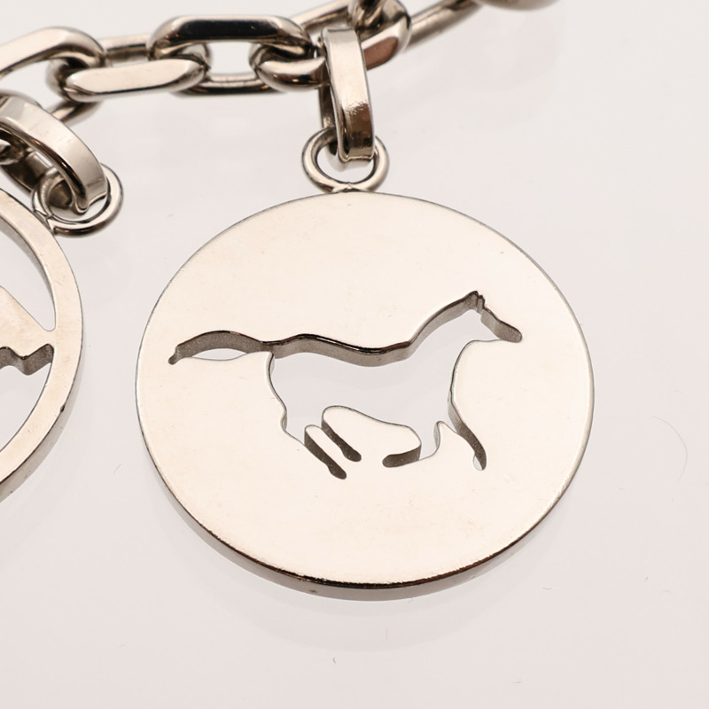 HERMES 金屬Bag Charm銀扣掛飾-7