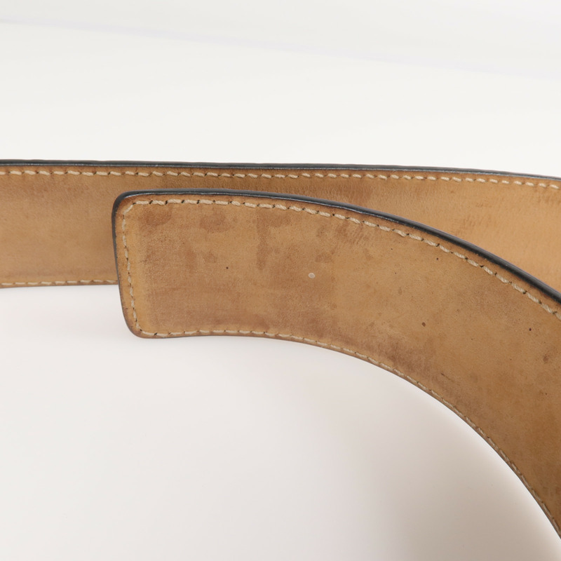 GUCCI 牛皮皮革Belt銀扣皮帶-7