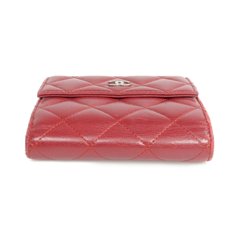 CHANEL 羊皮皮革Wallet 銀扣錢包-5