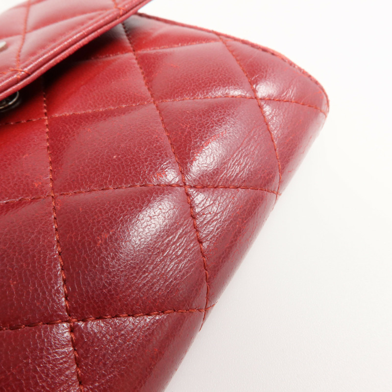 CHANEL 羊皮皮革Wallet 銀扣錢包-13