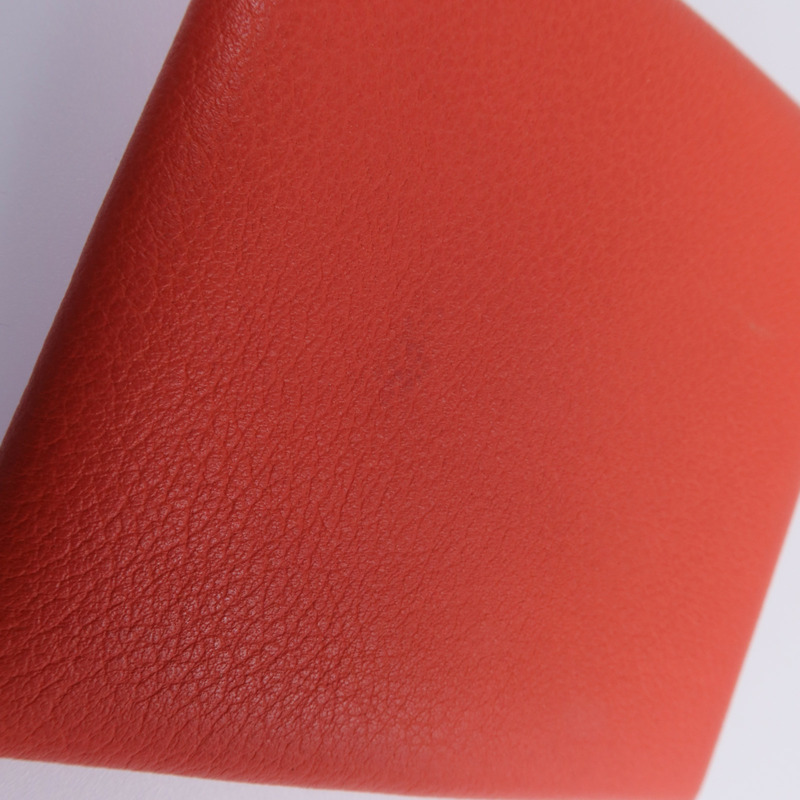 HERMES Evercolor皮革Bastia銀扣零錢包Rose Texas/Cuivre-6