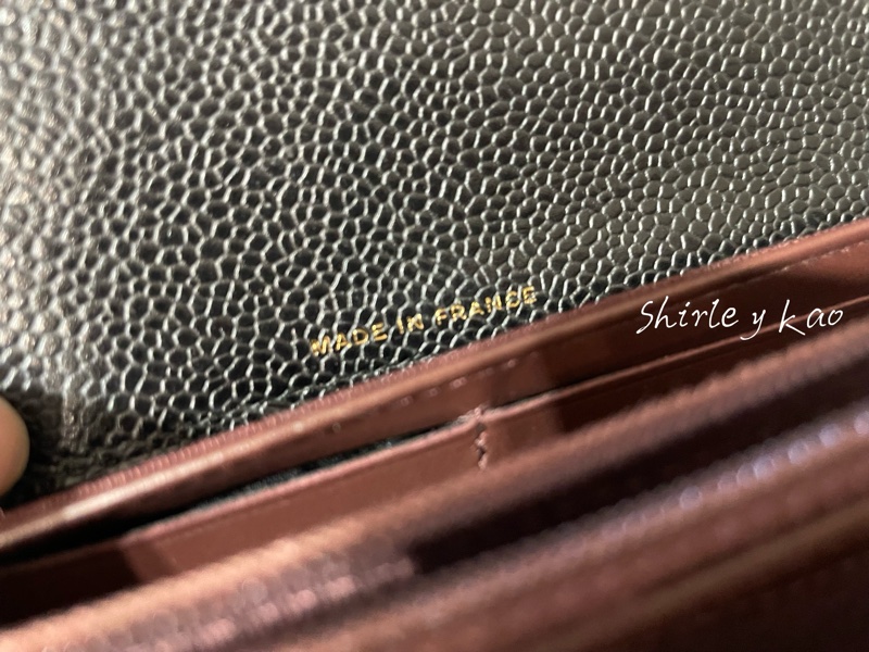 CHANEL 香奈兒 經典雙C LOGO荔枝牛皮黑金扣信封長夾(黑色/金扣)-21