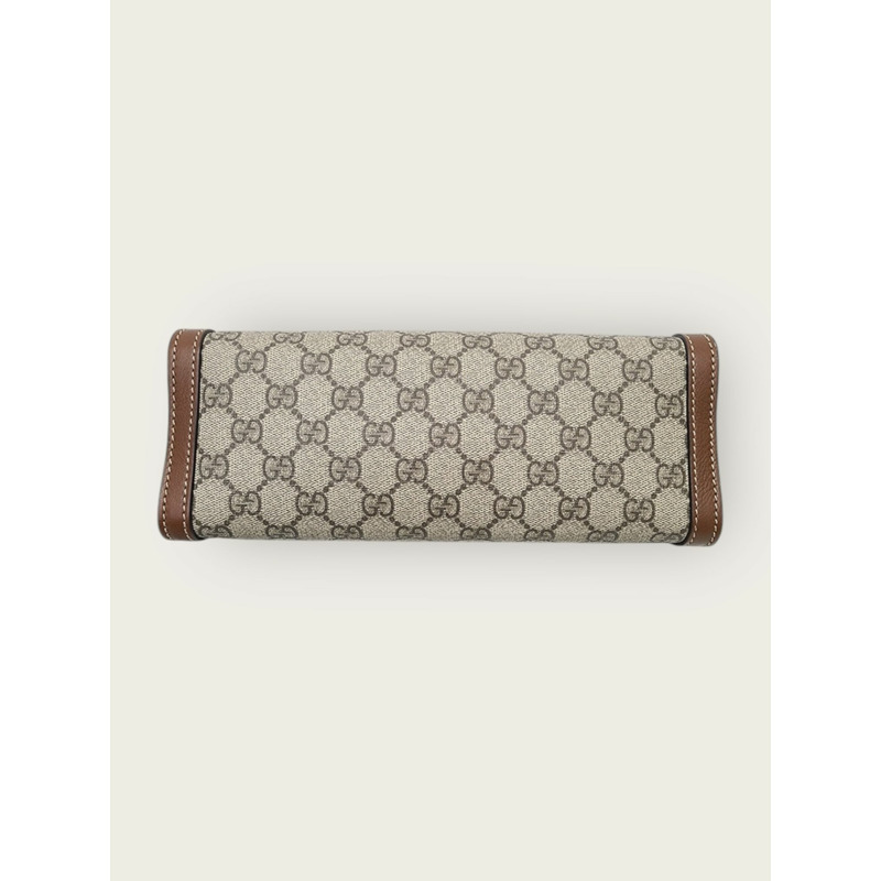 【包稅】GUCCI GG Supreme棕色掛鎖鏈單肩包-5