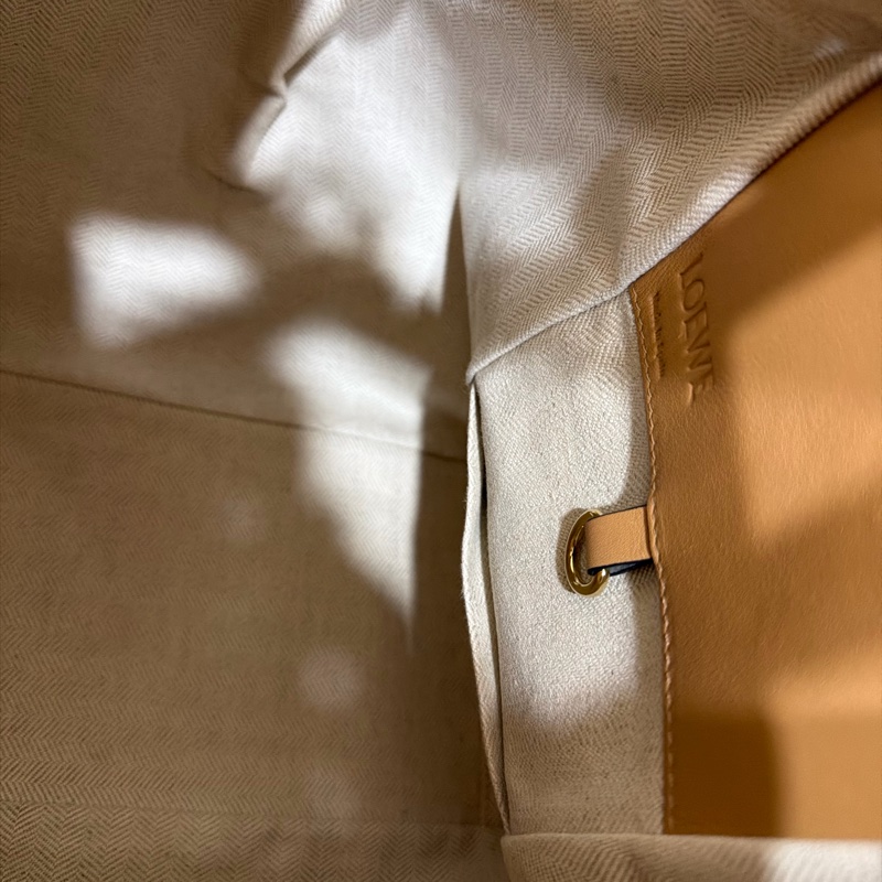 LOEWE Hammock 小號 拼色 奶茶色 淺駝色 九成新-9