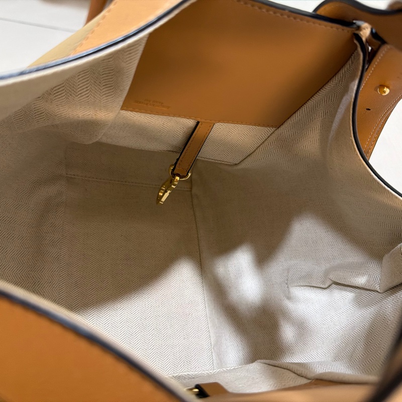 LOEWE Hammock 小號 拼色 奶茶色 淺駝色 九成新-10