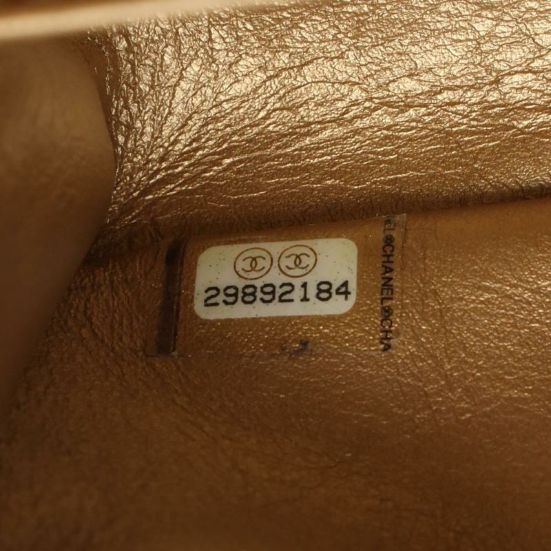 香奈兒 (CHANEL) 絎縫鏈條肩背包，藍色皮革，金色五金，二手，女士 Coco CC 標誌-4