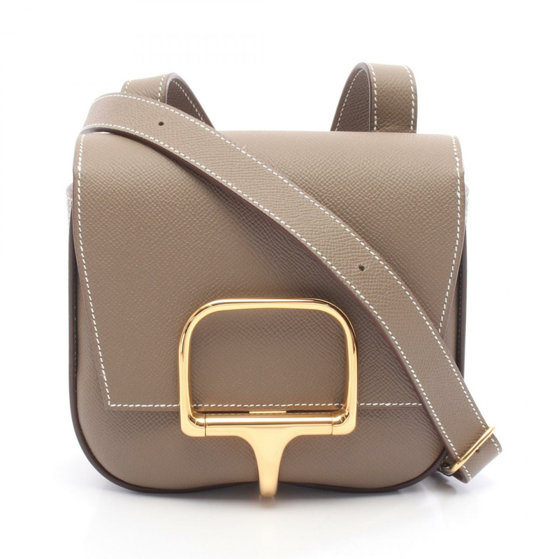 HERMES della cavalleria 迷你肩斜背包 U 082226CC Epsom Etoupe GHW-0