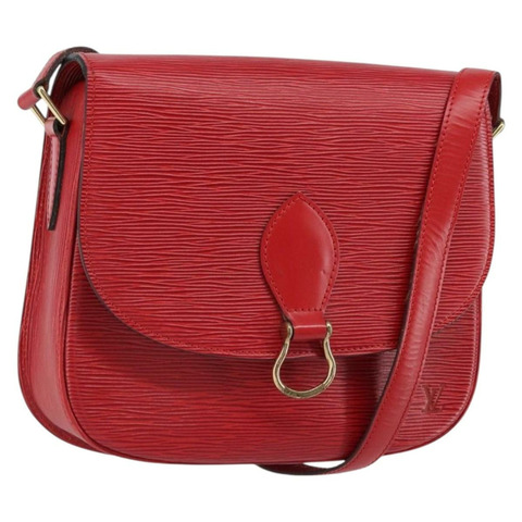 路易威登 Epi Saint Cloud GM 肩背包 紅色 M52197 LV Auth ep12679