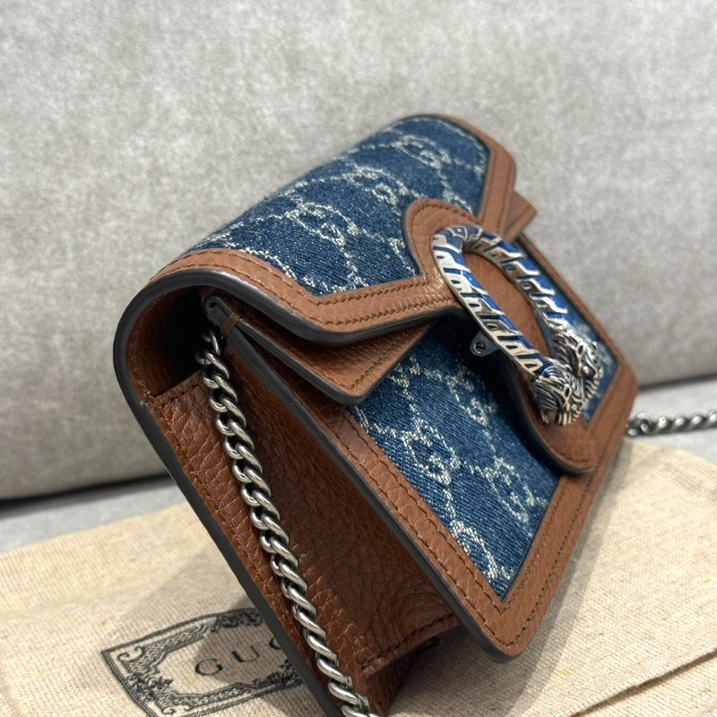 Gucci Dionysus Super Mini 牛仔老花酒神鍊包-2