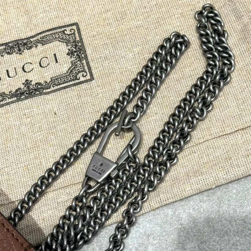 Gucci Dionysus Super Mini 牛仔老花酒神鍊包-6
