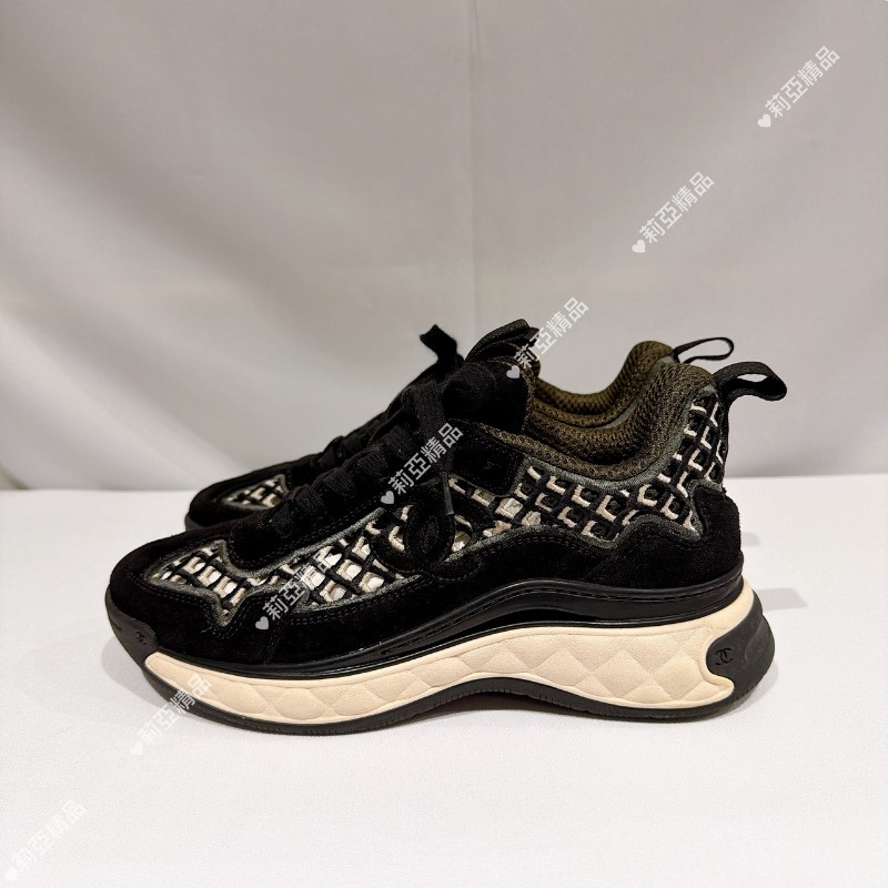 莉亞精品♡Chanel 編織鏤空運動鞋 尺碼37 九新美品-1