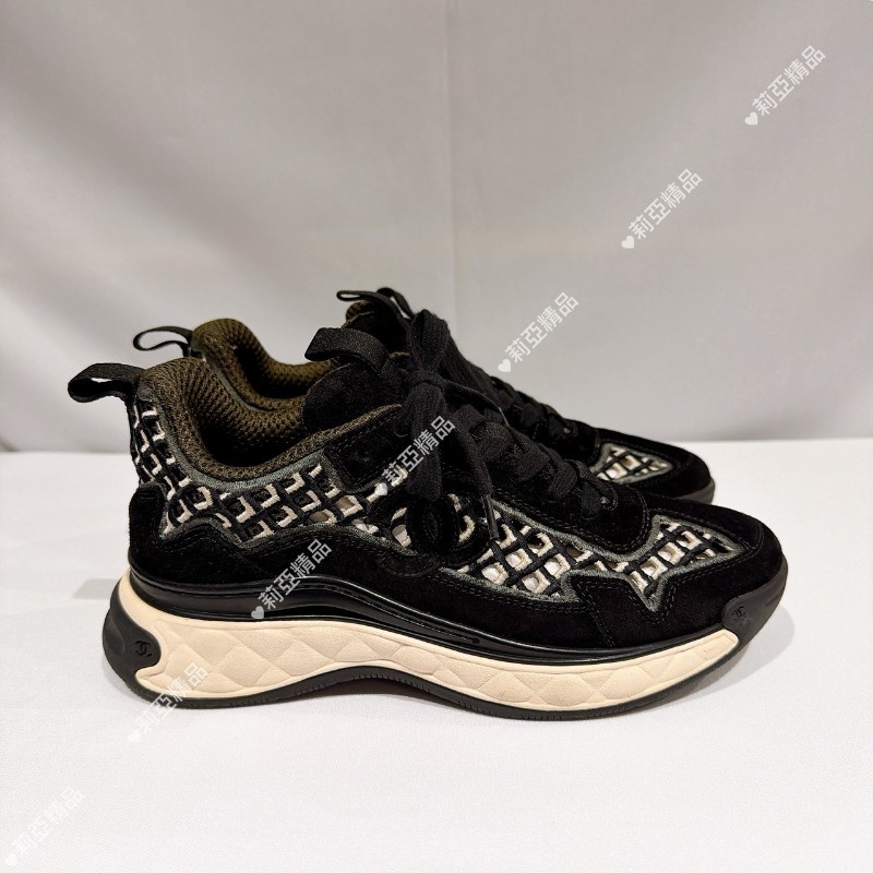 莉亞精品♡Chanel 編織鏤空運動鞋 尺碼37 九新美品-2