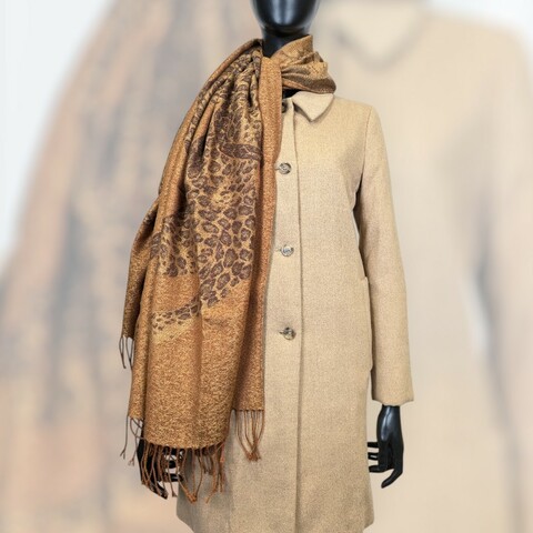 莉亞精品♡YSL 六豹圖騰披肩 二手美品