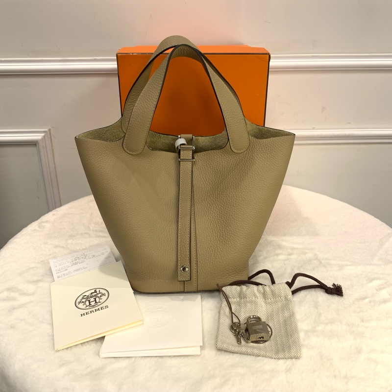 Hermes 風衣灰銀扣Picotin 18-0