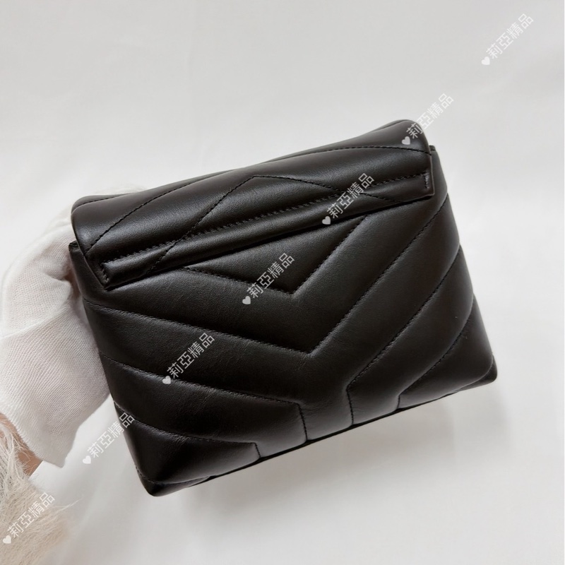 莉亞精品♡ Ysl 678401 黑金方胖 二手-3