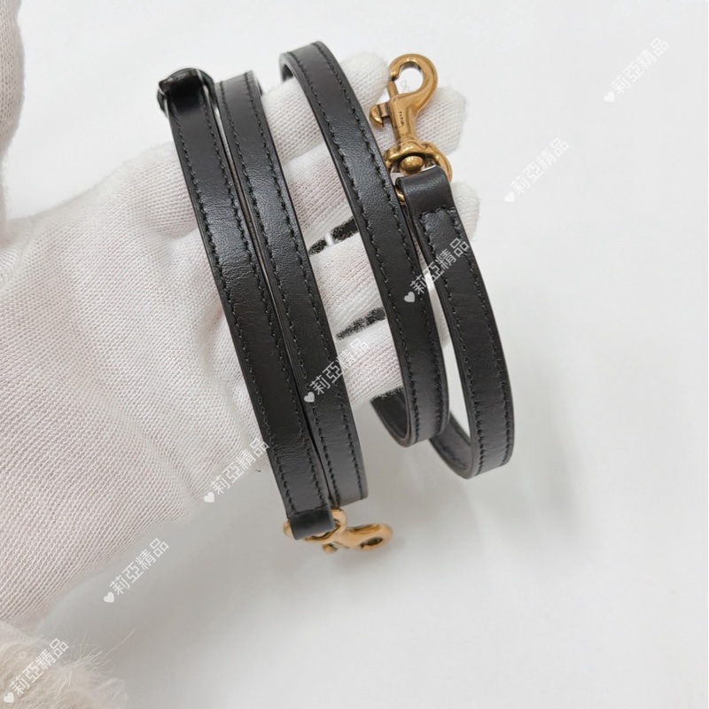 莉亞精品♡ Ysl 678401 黑金方胖 二手-16