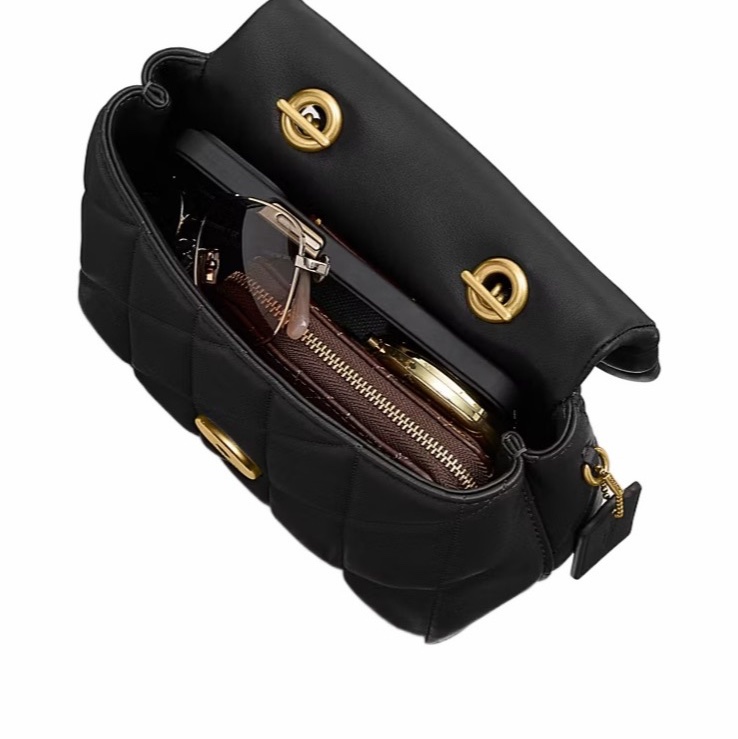 Coach 女士 Tabby 絎縫頂部提手包均碼碼19cm*9.5cm*14cm-5