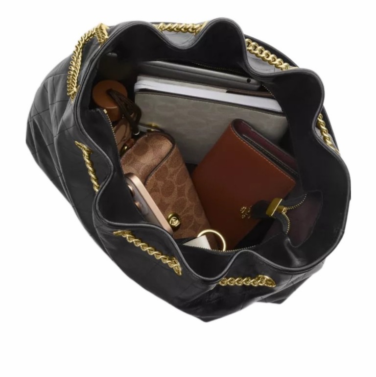 Coach 女士 Evelyn 大號絎縫單肩包均碼碼36cm*12cm*32cm-5