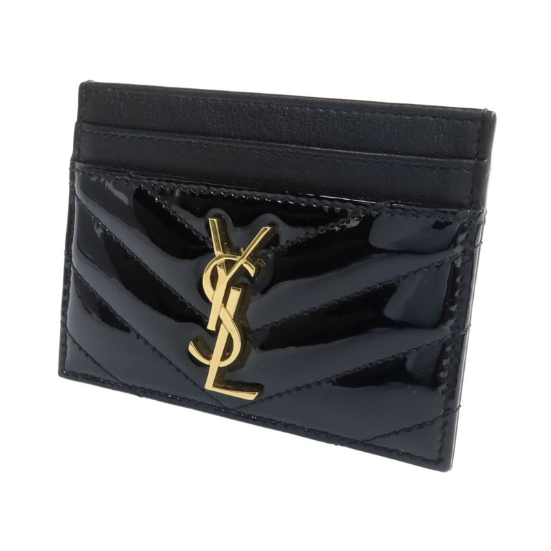 SAINT LAURENT 漆皮皮革Card Holder金扣卡片套-2