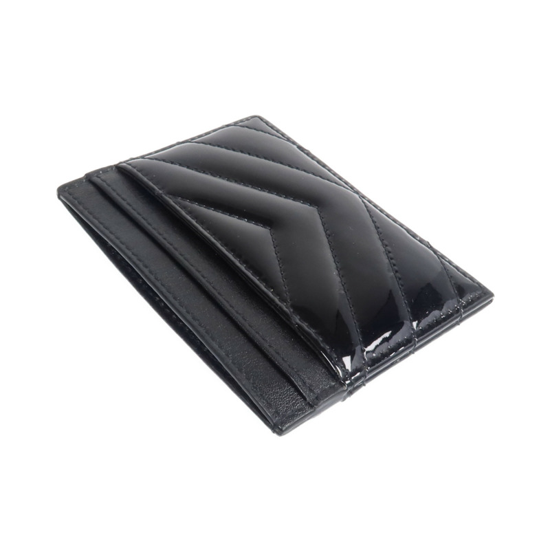 SAINT LAURENT 漆皮皮革Card Holder金扣卡片套-4