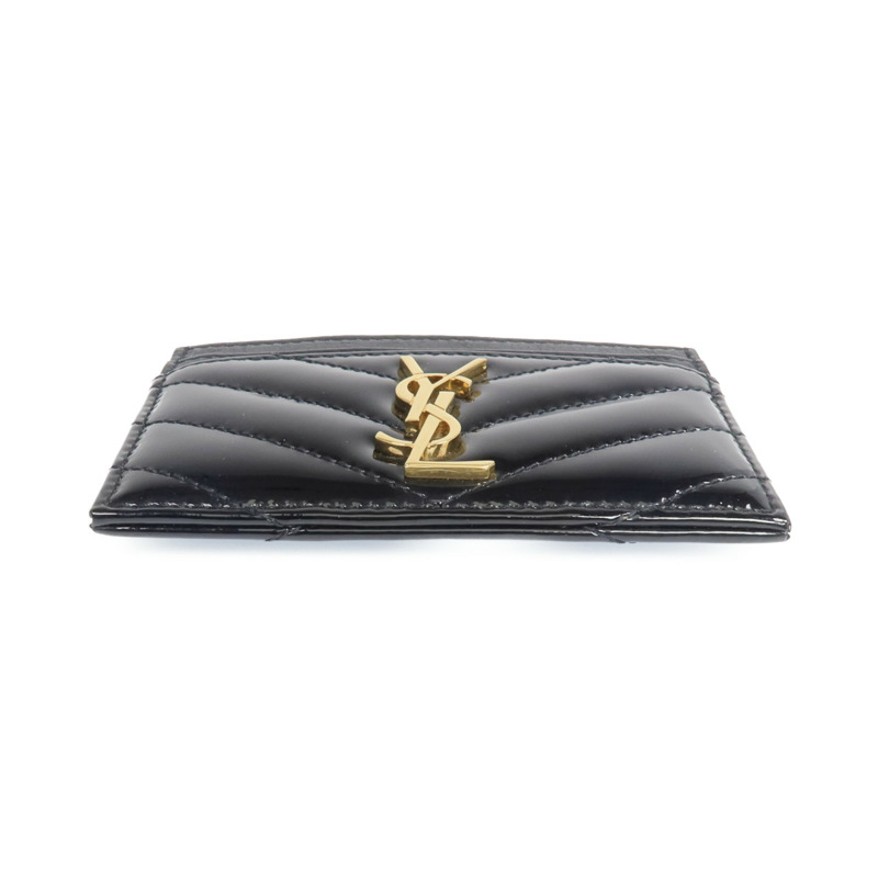 SAINT LAURENT 漆皮皮革Card Holder金扣卡片套-5