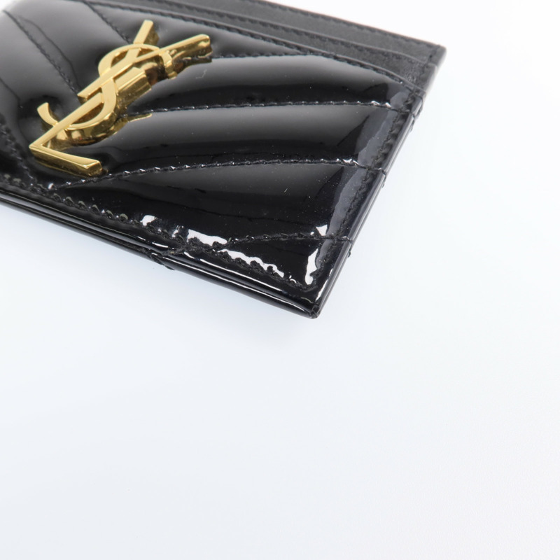 SAINT LAURENT 漆皮皮革Card Holder金扣卡片套-6