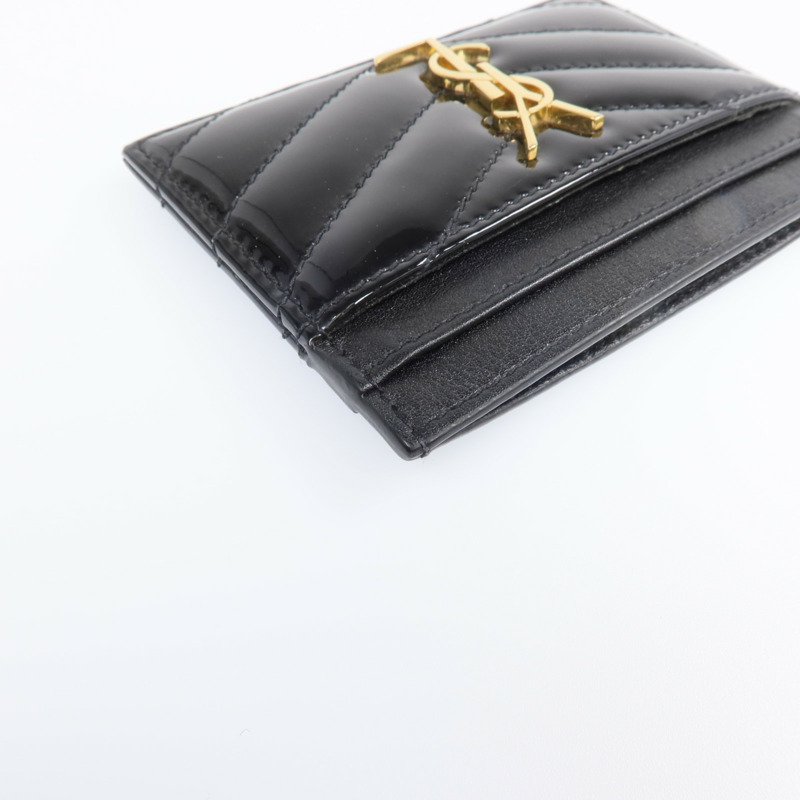 SAINT LAURENT 漆皮皮革Card Holder金扣卡片套-8