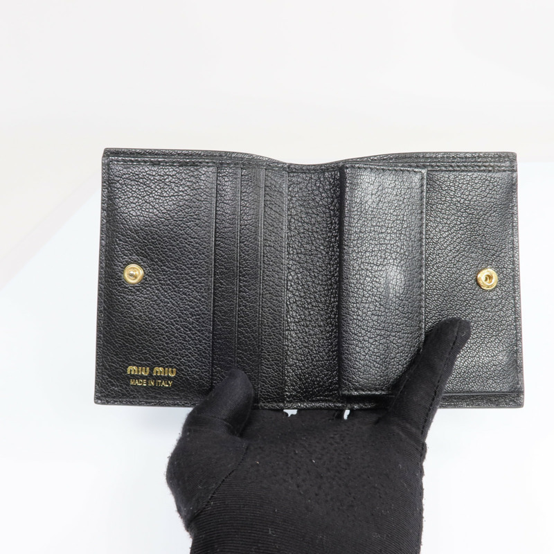 Miu Miu 山羊皮皮革Wallet金扣錢包-11