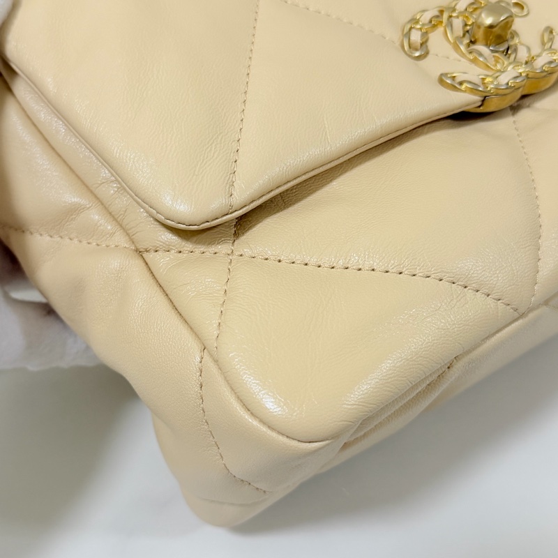 閑置品 就賣108888 CHANEL 19bag 小號 奶茶金釦-14