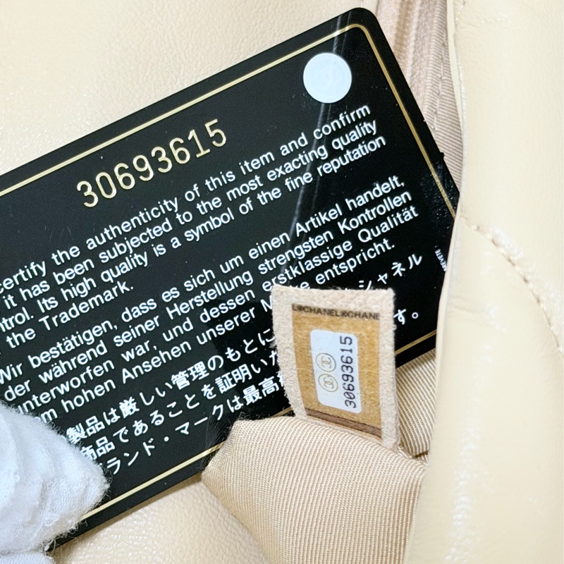閑置品 就賣108888 CHANEL 19bag 小號 奶茶金釦-31