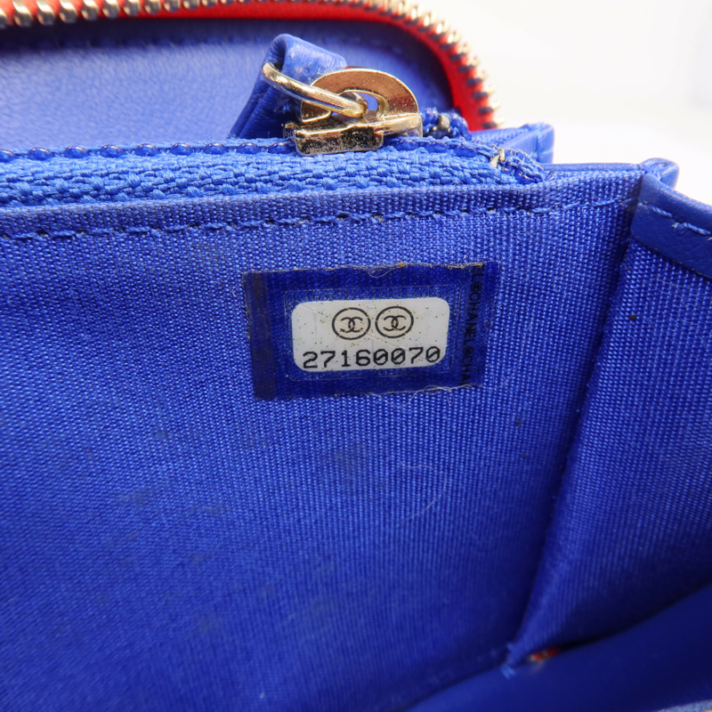 CHANEL 牛皮皮革CC Filigree金扣長錢包-14