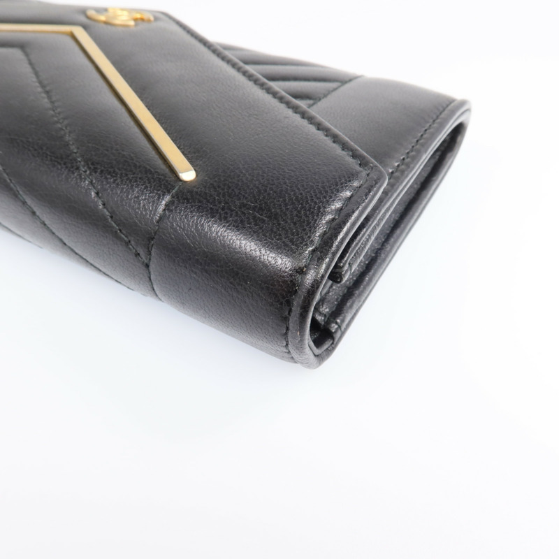 CHANEL 牛皮皮革Long Wallet金扣錢包-9
