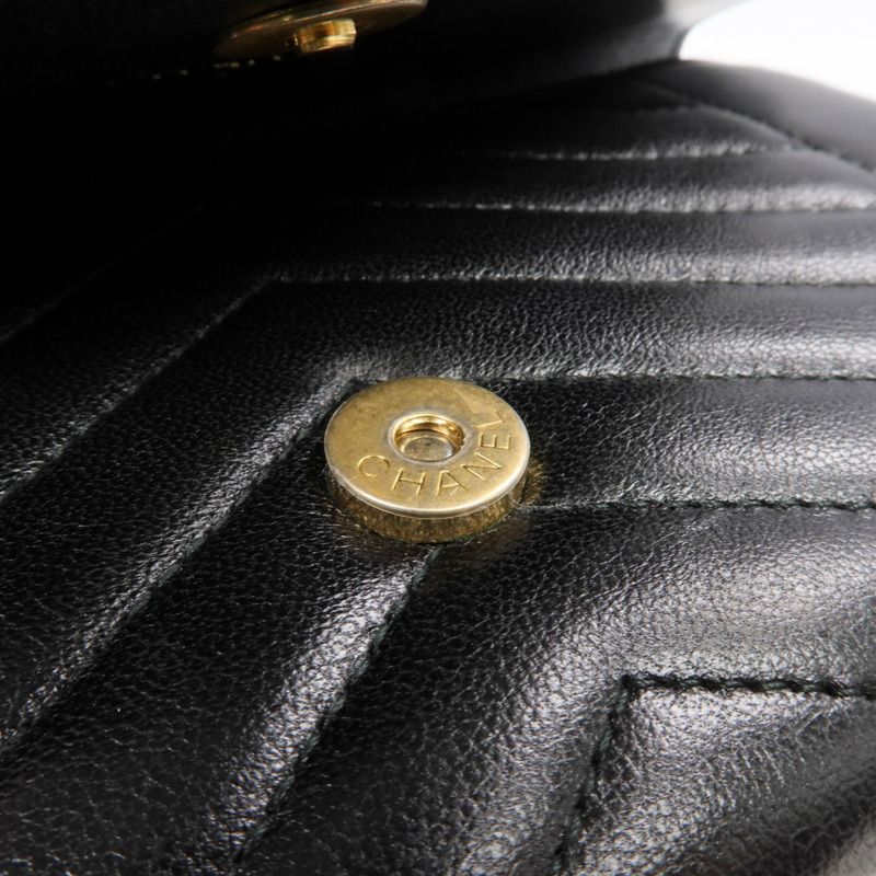 CHANEL 牛皮皮革Long Wallet金扣錢包-11