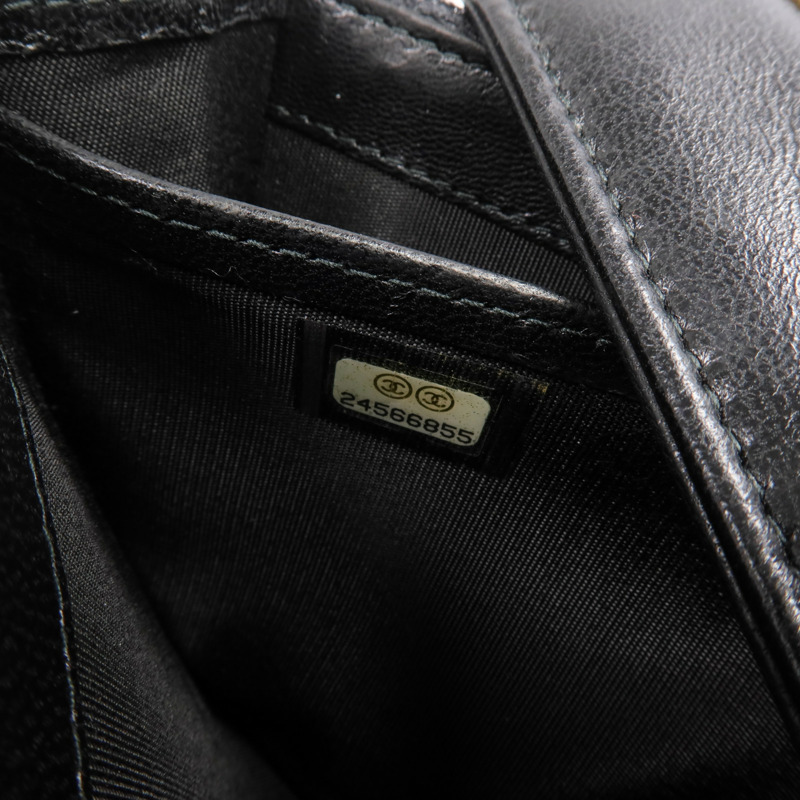 CHANEL 牛皮皮革Long Wallet金扣錢包-15