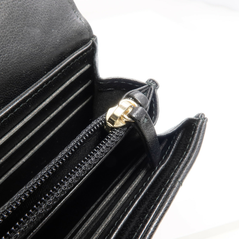 CHANEL 牛皮皮革Long Wallet金扣錢包-16