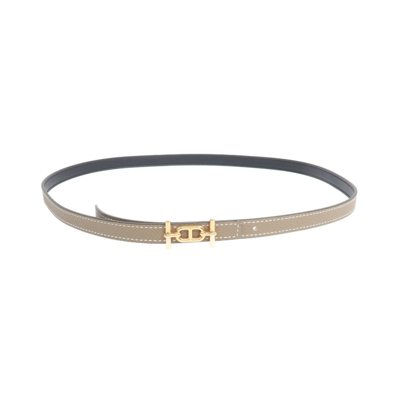 HERMES Epsom皮革Ancre Belt 13mm金扣皮帶Etoupe-0