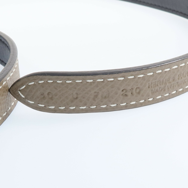 HERMES Epsom皮革Ancre Belt 13mm金扣皮帶Etoupe-8