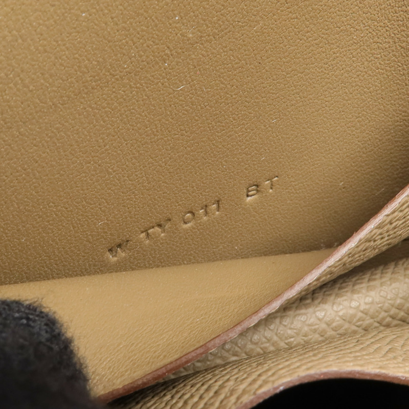 HERMES Epsom皮革Constance Slim金扣錢包Etoupe-14