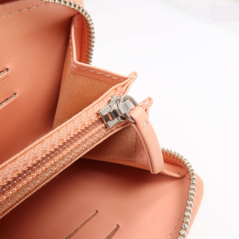 CHANEL 羊皮皮革Zipper long Wallet銀扣長錢包-18