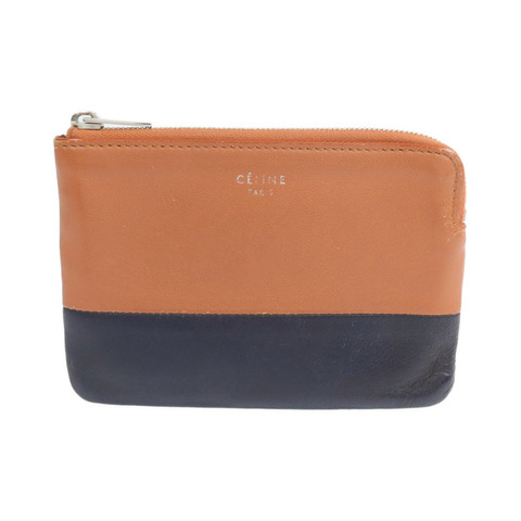 CELINE 牛皮皮革Coin Case銀扣零錢包