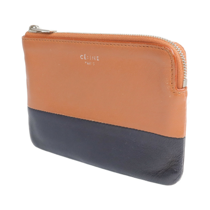 CELINE 牛皮皮革Coin Case銀扣零錢包-2