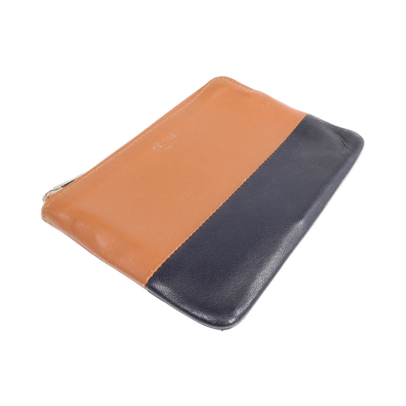 CELINE 牛皮皮革Coin Case銀扣零錢包-3