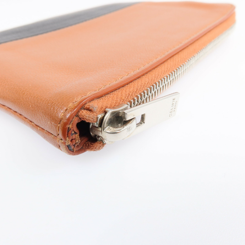 CELINE 牛皮皮革Coin Case銀扣零錢包-11